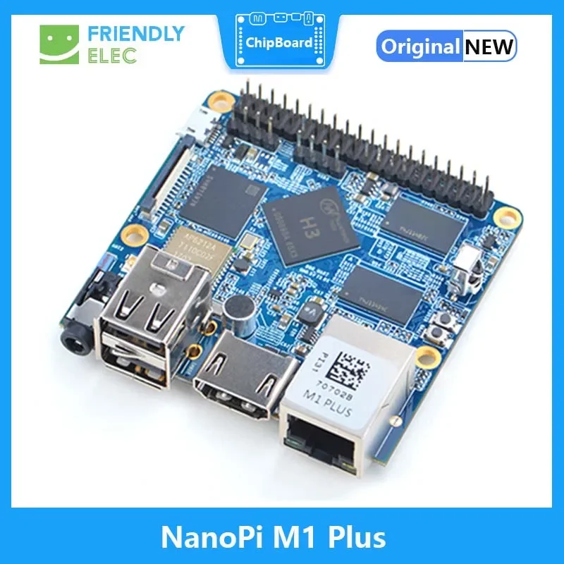 

MiiBestODNanoPi M1 Plus Макетная плата Allwinner H3 4K Play Четырехъядерный процессор Cortex-A7 Встроенный Wi-Fi Bluetooth-совместимый EMMC