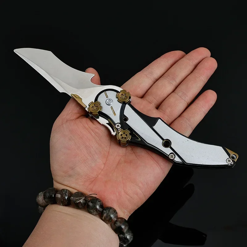 22cm współczujący składany nóż gra peryferyjna Arena Breakout broń taktyczne szkolenie metalowy model ozdoba rzemiosło prezenty zabawki