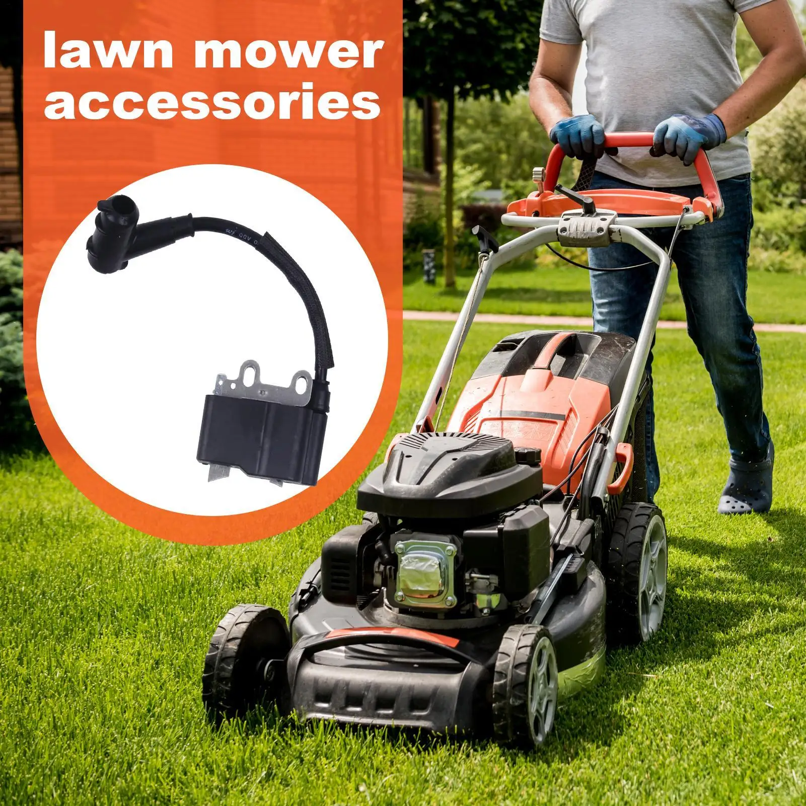 Bobina de encendido de alto rendimiento para cortacésped, piezas de repuesto de motor, accesorios de reparación de mantenimiento de equipos de jardín al aire libre