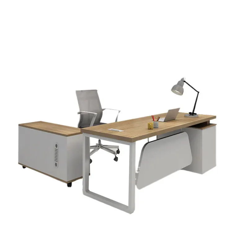 Latest Foshan Commerical Office Furniture Custom Modern Design Desk Manager Wooden L Shaped Table Luxury Executive Office Desk