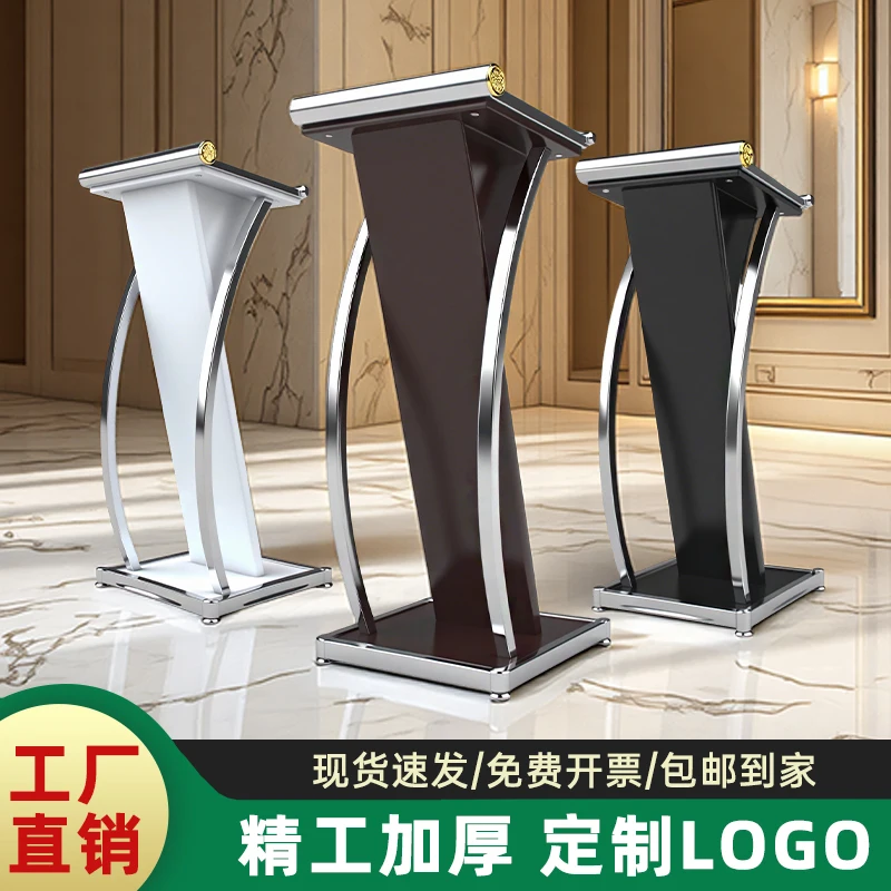 

Simple stainless steel framestand Lecture stand Restaurant Welcome desk Reception desk Sales department Meeting room Consultant