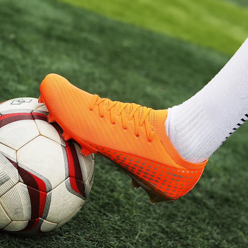

Футбольные бутсы для улицы, для тренировок на траве, противоскользящие, высокие, легкие, с длинными шипами, износостойкие, спортивные.