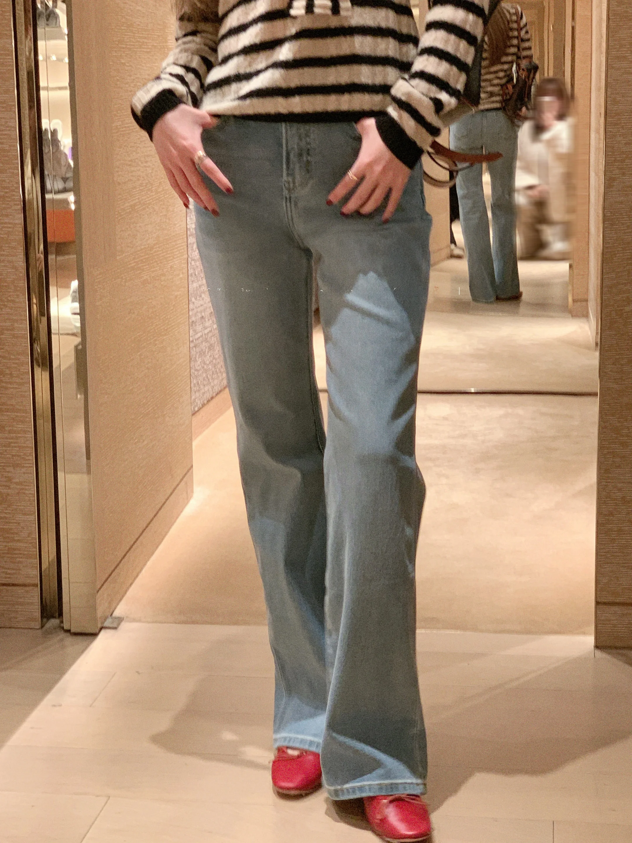 

CSK Cupid Slim Straight Jeans High Waist Flared Legs Optimal Proportion Illusory Leggings Casual Sle Spring Autumn Ladies