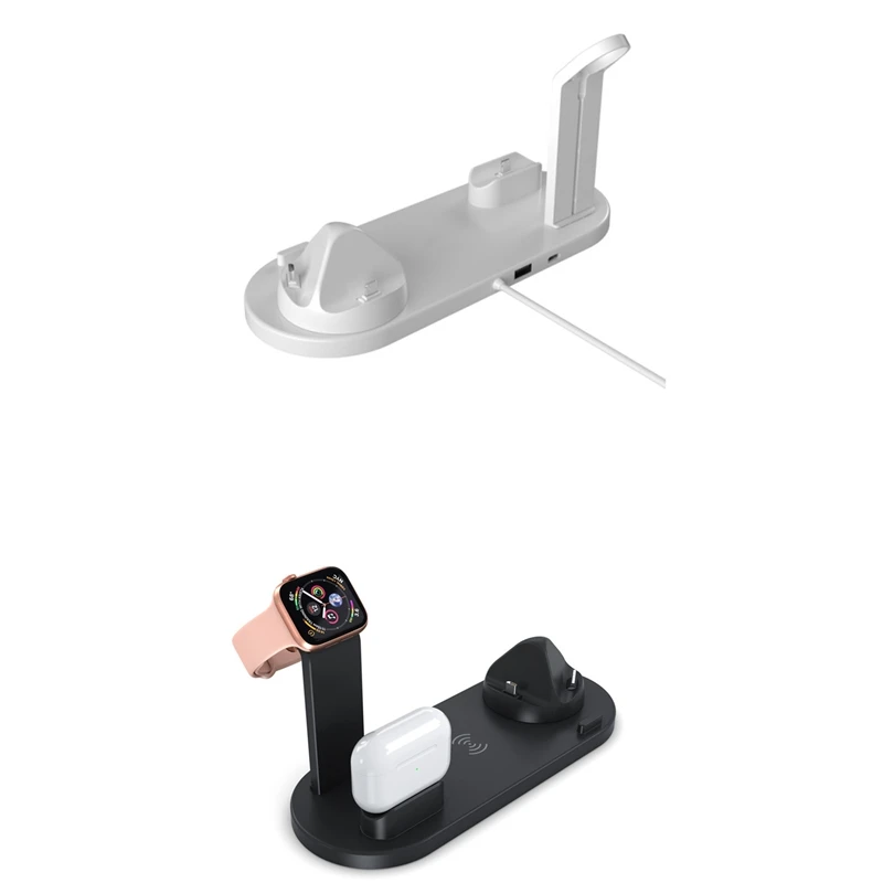 15W 4 In 1 Wireless Charger Stand Pad For Iphone 14 13 12 11 XR For Apple Watch  Pro Fast Charging Dock Station