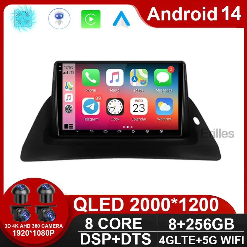 Carplay Android 14 2 din Android 12 Car Radio For Renault Kangoo 2015-2018 android auto gps radio stereo video multimedia player