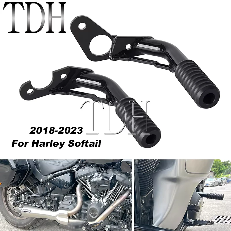 Rear Pegs Bumper Frame Slider Passenger Footpeg Crash Bars Guard For Harley FXBBS FXBB FXST FXLR FXLRS FXLRST FXFBS FXFB 18-2023