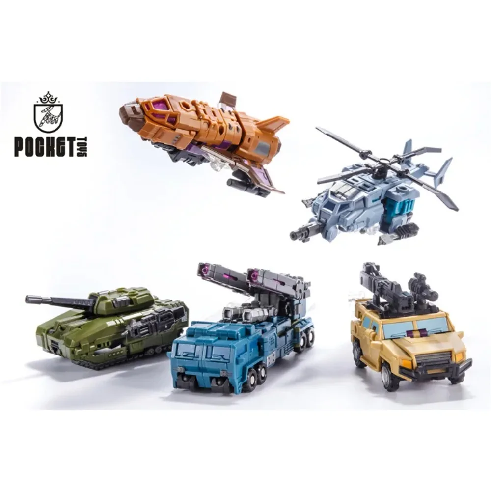Transformation 5 IN 1 Pocket Toys  Small Scale Bruticus Vortex Onslaught Swindle Blast Off Boy's Toy  a set of 5 Robot