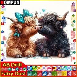 HOMFUN Fairy Dust AB Diy Full Square Round Drill 5D Diamond Painting Diamond Embroidery