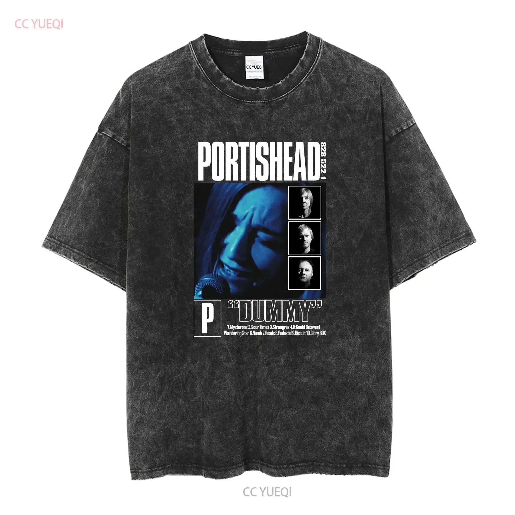Portishead Dummy Vintage 90's T Shirt Rock Trip hop Band long or short sleeves vintage Washed Casual Slightly Comfortable