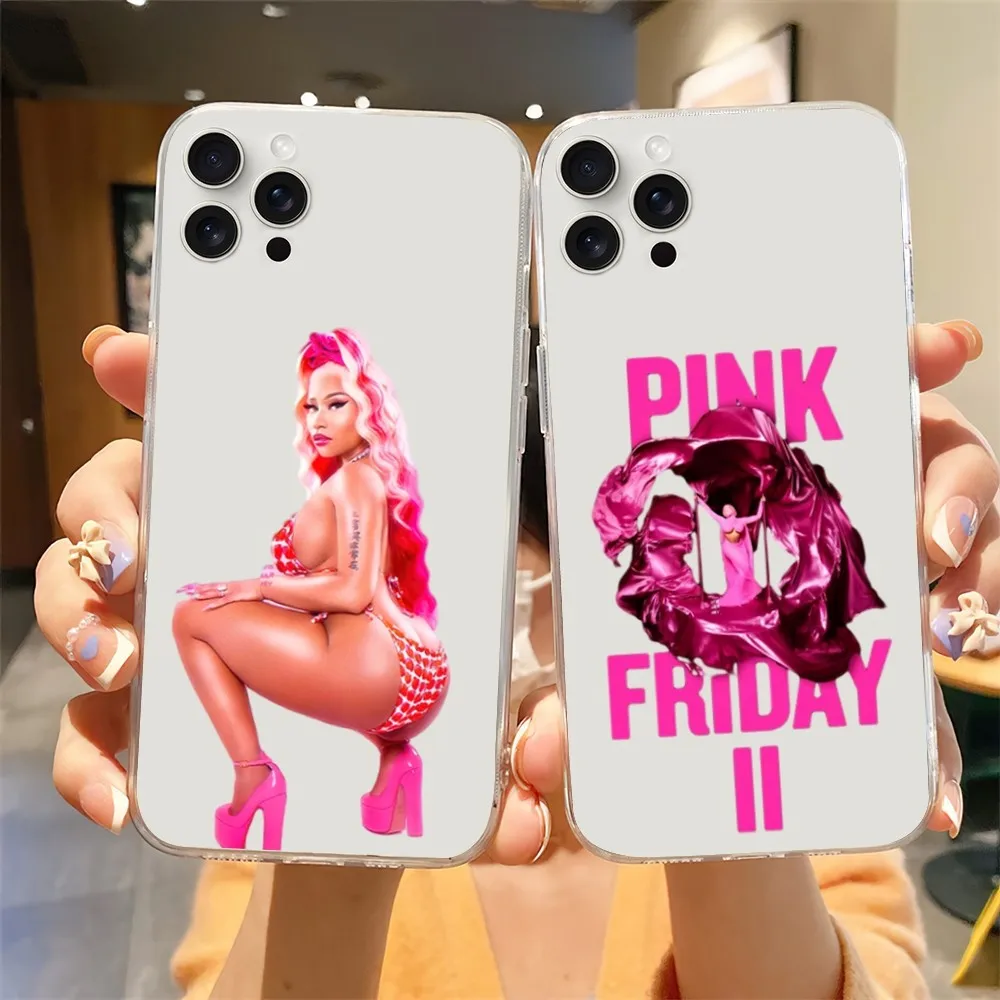 Rapper N-Nicki M-Minaj Phone Case For Transparent iPhone 14 15 12 11 13 Max Plus Pro Mini Shell