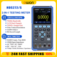 OWON: HDS272-HDS272S Digital Oscilloscope, 3-In-1 Handheld Oscilloscope, 3-Channel 1MHz Bandwidth, Multimeter Waveform Generator