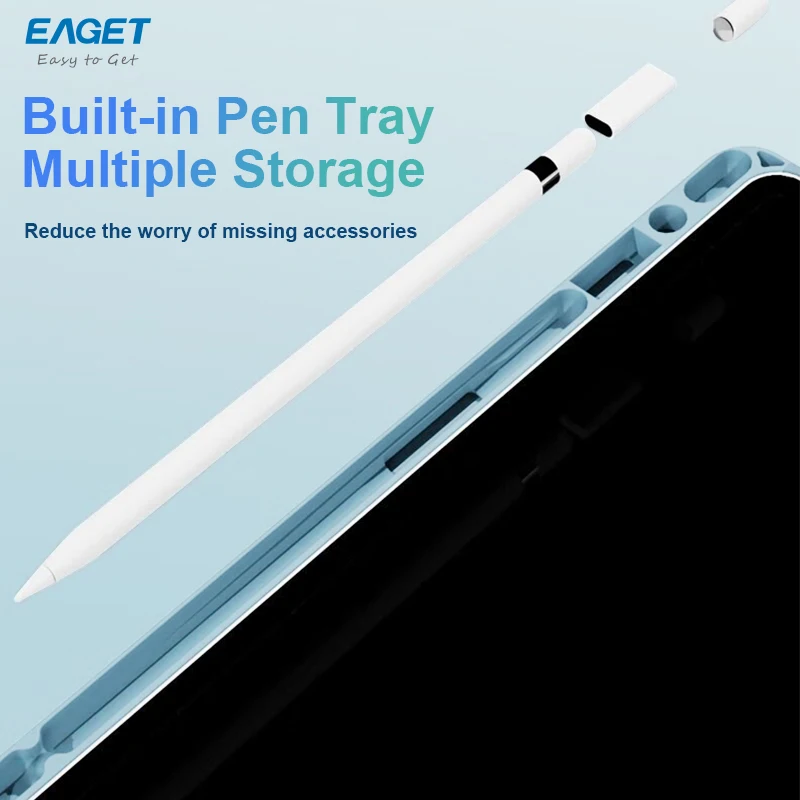 Eaget For iPad Air 4/5 Case 2022 10.9 10th 2020 Pro 11 with Pencil Holder Cover 2018 9.7 5/6th 2021 10.2 7/8/9/10th Generation image 5