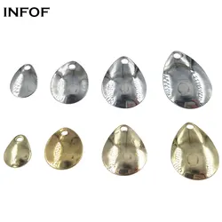 INFOF 20-pieces Fishing Spinner Blades Freshwater Bait Fishing Accessories for Spinnerbait Spin Lure Super Brightness Spoons