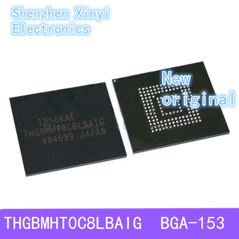 

Brand new and original THGBMHT0C8LBAIG NAND Flash IC BGA-153 128GB Memory Store Chip 5.1 Version Soldered Ball