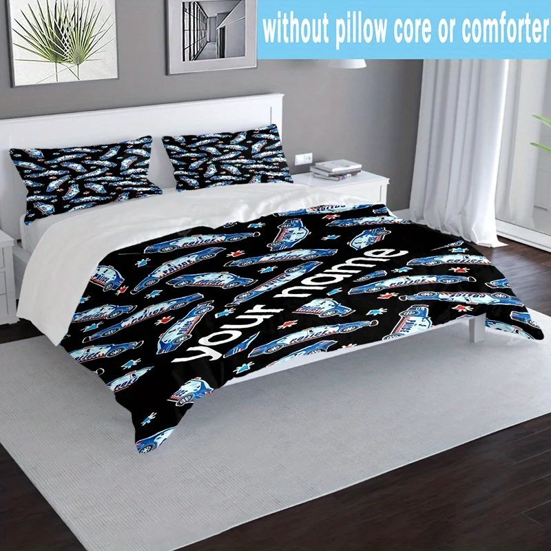 Customized Name Bedding Set 3D Print Polyester Duvet Cover Single Twin Queen King Size for Home Decoration Birthday Gift