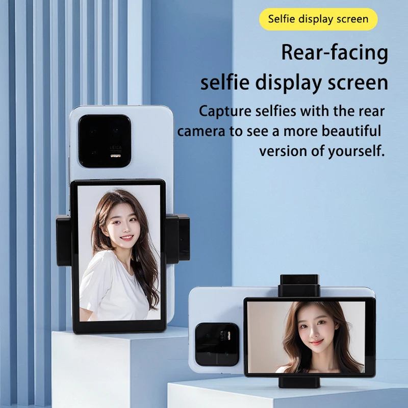 

Wireless video Receiver LCD Screen Selfie display screen Video Splitter Adapter Converter Rear-facing Screen Sharing 2.4G 4K