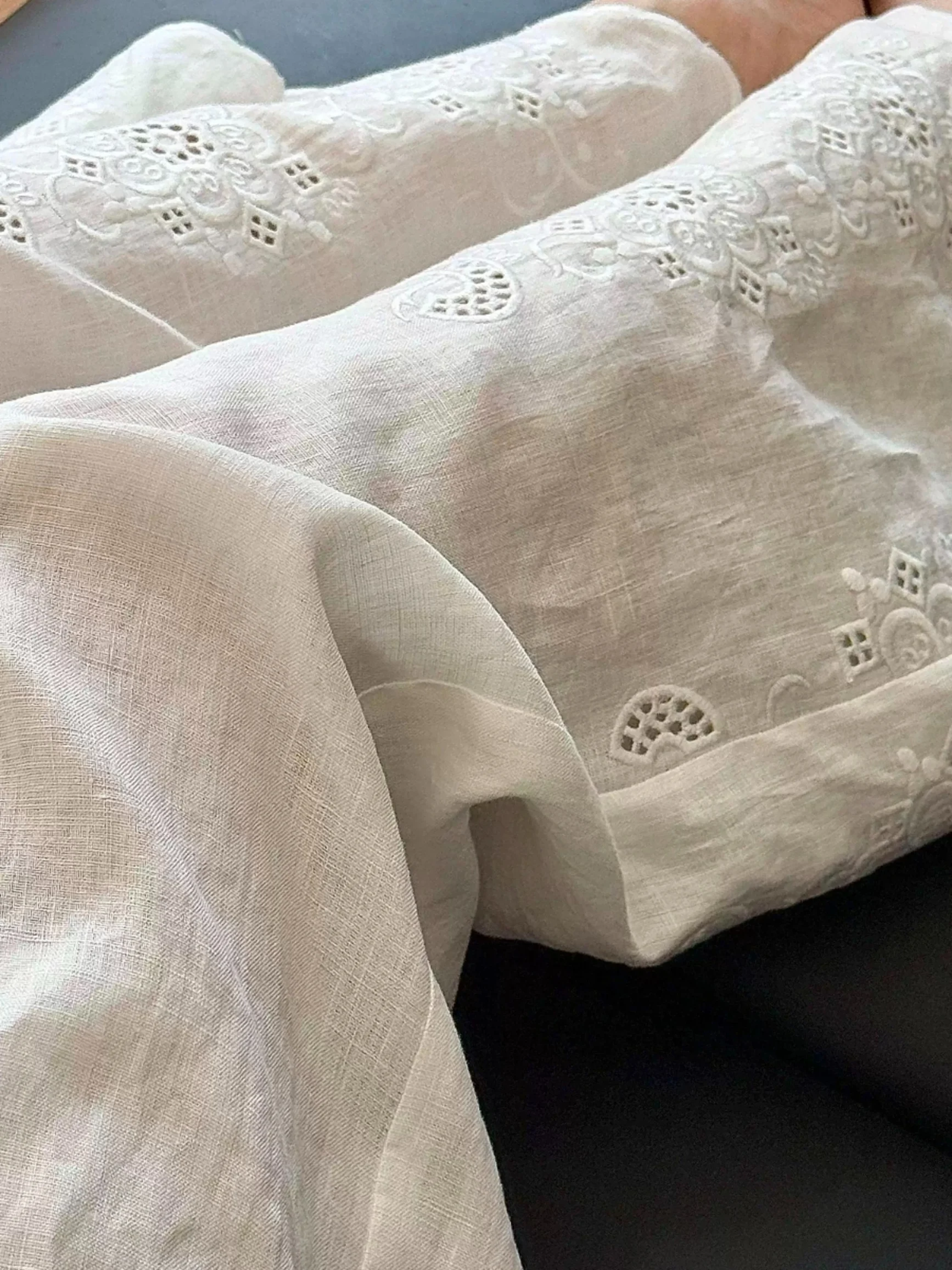 กางเกงขายาวลำลองทรงกว้างสำหรับผู้หญิง ฤดูร้อน ไซส์ใหญ่ สำหรับสาวอวบ ทรงเอวสูง ปิดสะโพก ปักลายหลวมๆ สไตล์ BF ทรงตรง