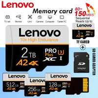 Original Lenovo 2TB Micro TF SD Card Memory Card TF/SD 128GB 256GB 512GB 1TB Mini Memory Card Class 10 For Camera/Phone/Swiitch