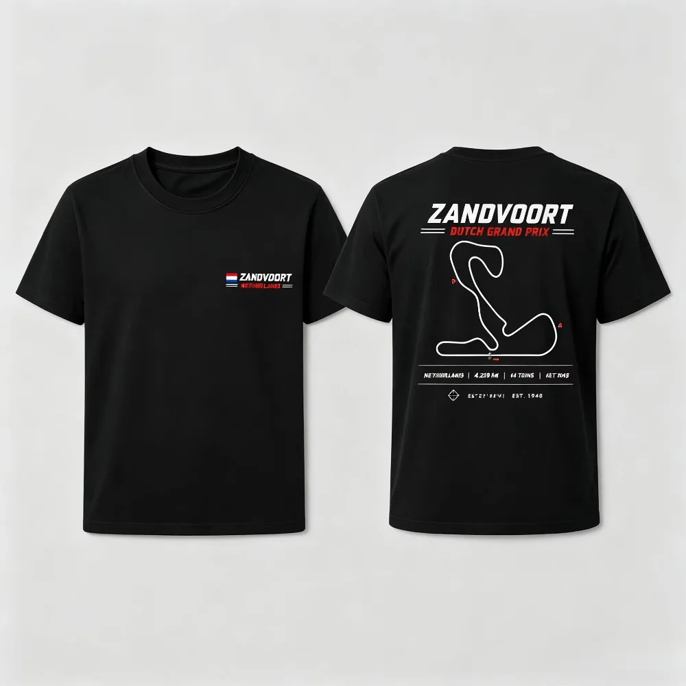 2026 New Retro Motorsport Track Map Art T-Shirt Adults Kids Vintage Oversized Loose Short Sleeve Hip Hop Street Tee Top