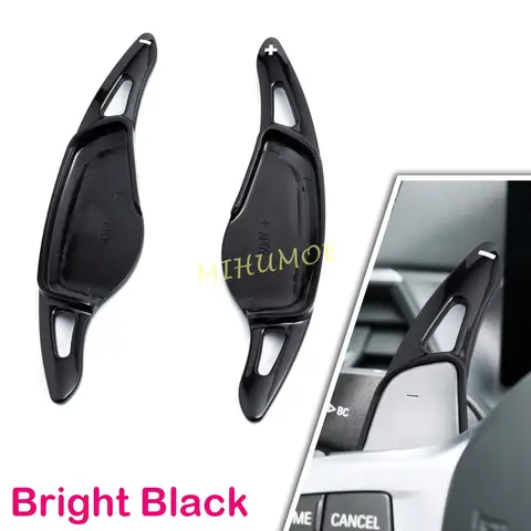 Glossy Black Steering Wheel Paddle Shifter Extension For BMW X3 X4 X5 X6 X7 Z4 G20 G30 G31 G01 G05 2025 2024 2023 2022 2021 2020