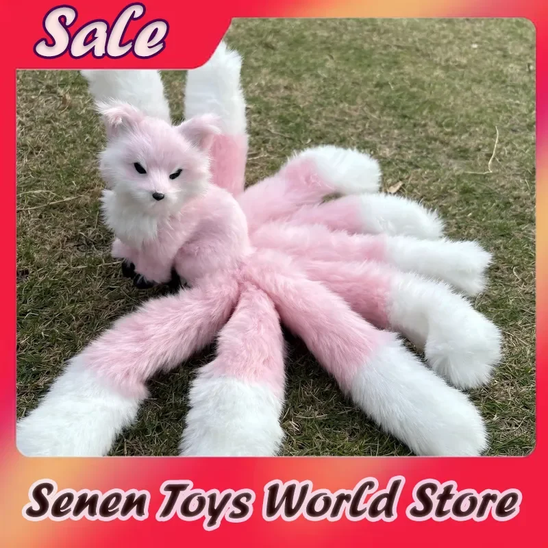 

30cm Nine-Tailed Fox Plush Soft Fluffy Kitsune Stuffed Animal Kawaii Doll Home Desk Decor Kids Gift Home Decor