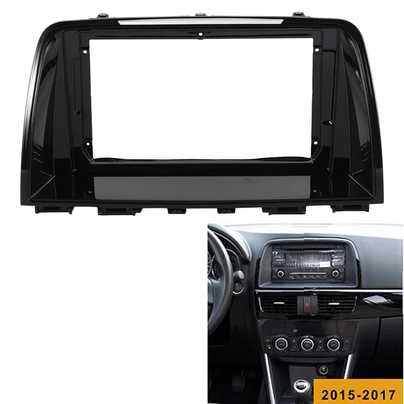 2Din Car DVD Frame Audio Fitting Adaptor Dash Trim Kits Facia Panel 9 Inch For Mazda 6 Atenza 2014-2016