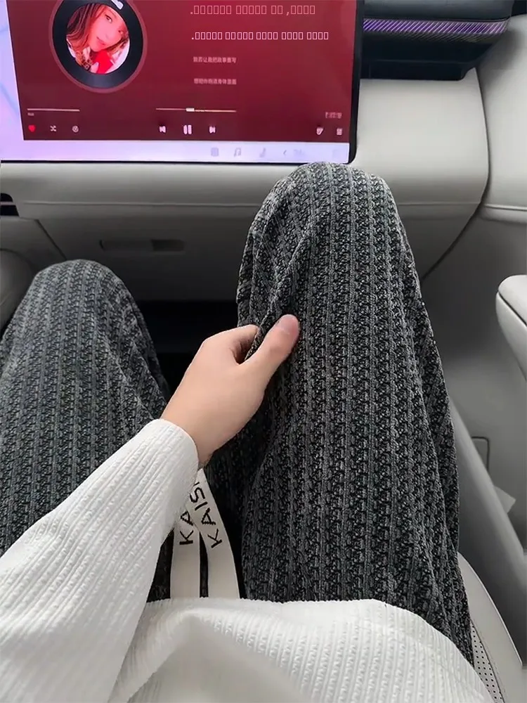 

Мужские повседневные брюки American Sle Fibone Pattern, свободные прямые длинные брюки, осенние модные брендовые широкие спортивные штаны