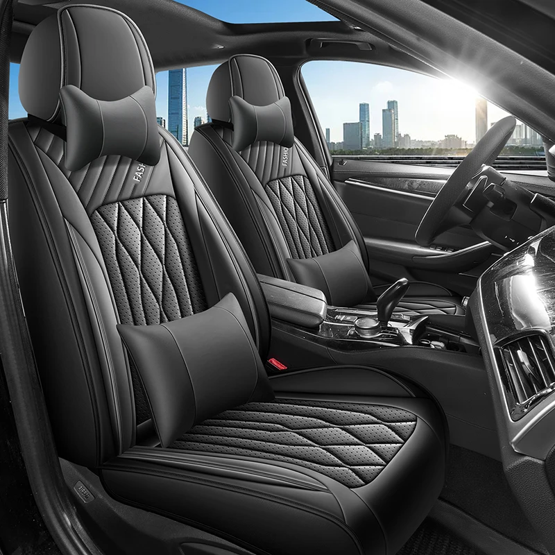 

Front two-seater car seat covers, with headrests and lumbar supports, universal style, suitable for most models