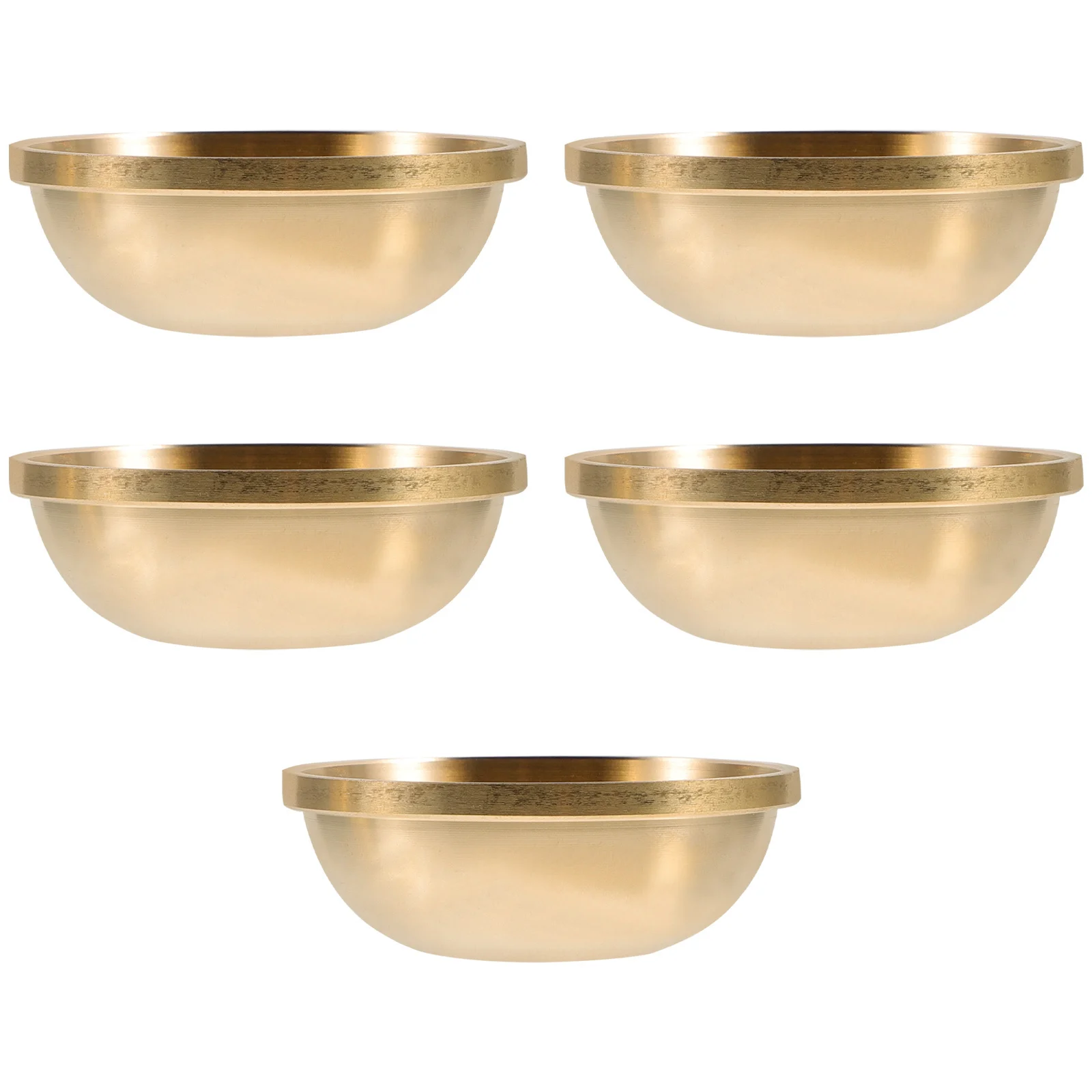 

5Pcs Brass Buddhist Water Bowls Traditional Design Temple Offering Cups Practical Easy Maintain Decor Offering Bowl