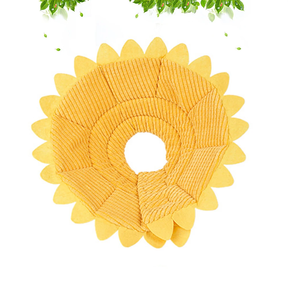 

Adorable Pet Collar Lightweight Fiber Material Circular Cloth Elizabethan Dog Necklace Adjustable Soft Durable Washable Unique