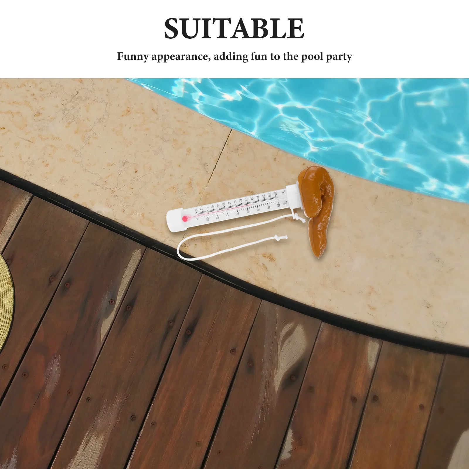 ميزان حرارة حمام السباحة على شكل أنبوب عائم، قراءة سهلة لدرجة حرارة الماء لحمامات السباحة والمنتجعات الصحية وأحواض استحمام ساخنة، استخدام ميزان الحرارة والمياه