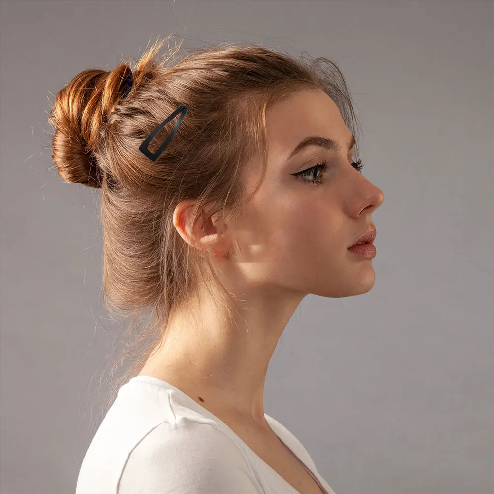 

20 шт., заколки для волос, черные металлические плоские заколки для женщин, зажимы для укладки с контролем отслеживания, аксессуары для тонких волос