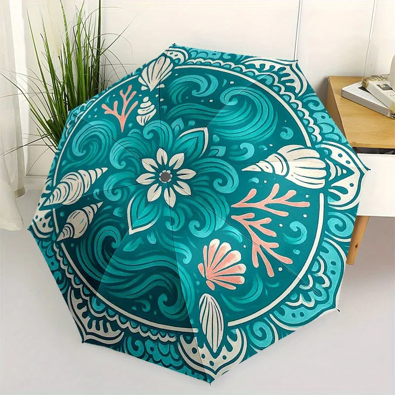

Пляжное полотенце Ocean Mandala - компактный зонт в 3 сложениях с милым дизайном, портативный и стильный, для мужчин и женщин, идеально подходит.