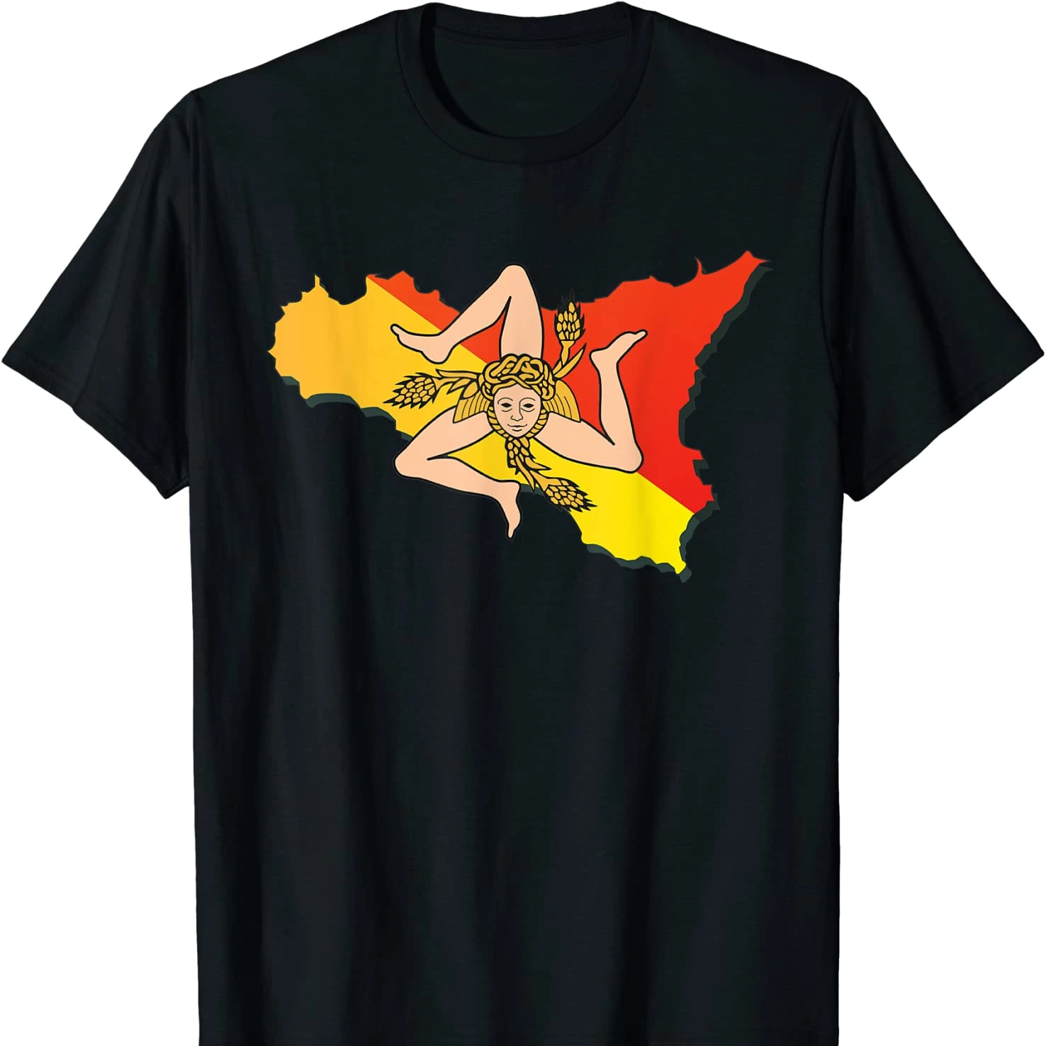 

Sicilian Trinacria Three-legged Crest Sicilia Flag T Shirt New 100% Cotton Short Sleeve O-Neck T-shirt Casual Mens Tops Top