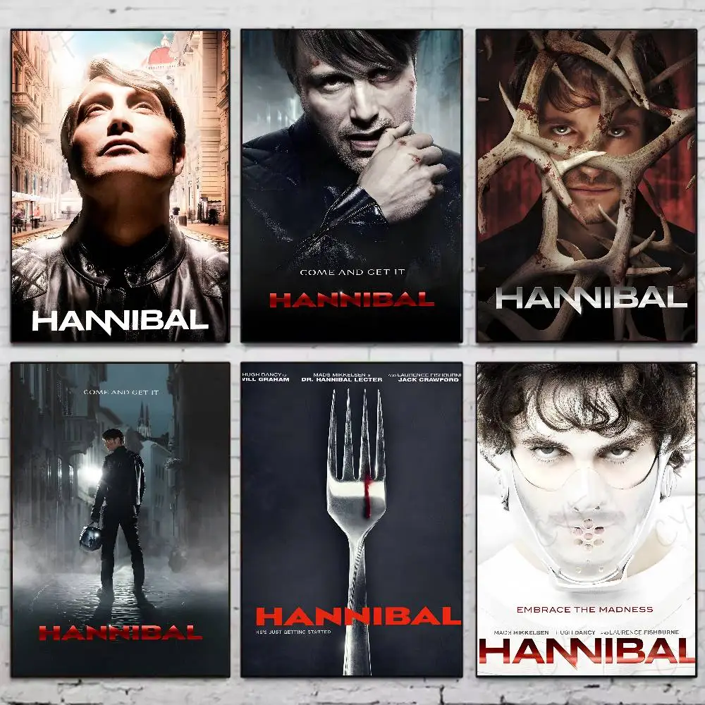Популярный H-Hannibal классический фильм популярный постер живопись наклейки общежитие гостиная украшение стены подарок домашнее искусство эстетика