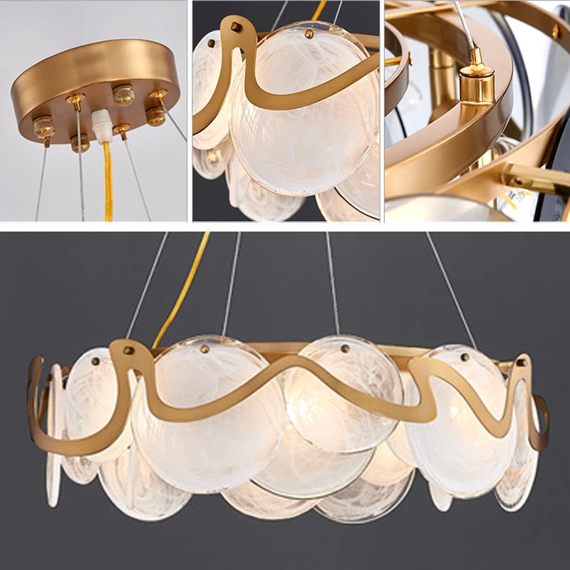 Modern crystal chandelier with adjustable suspension cable E14 pendant light,living room bedroom kitchen ceiling chandelier