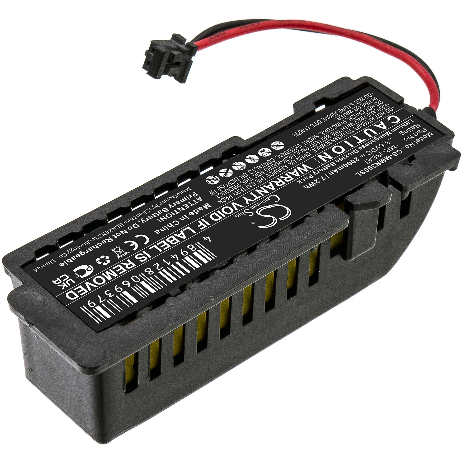 Ersatz Batterie für Mitsubishi MelServo MR-J3-B4, MelServo MR-J3-T, melServo MR-J3-T4 MR-J3BAT 3,6 V/2000mAh/7,2 Wh