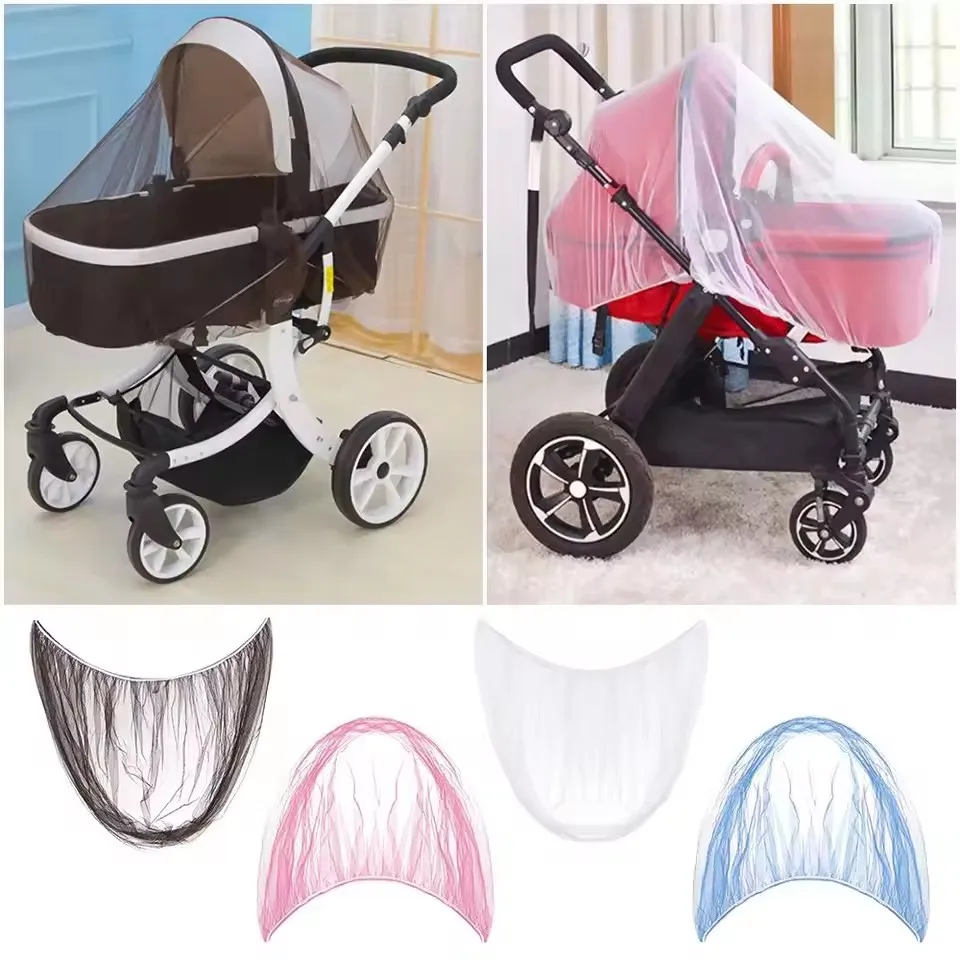 1Pcs Mosquito Net For Baby Stroller Summer Pram Insect Shield Net Infants Pushchair Cart Safe Protection Mesh Pram Accessories