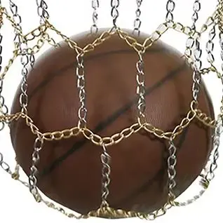 Galvanized Chain Basketball Net Metal Chain Basket Frame Basketball Target Net Sports Rims Rustproof Outdoor Basketball Net