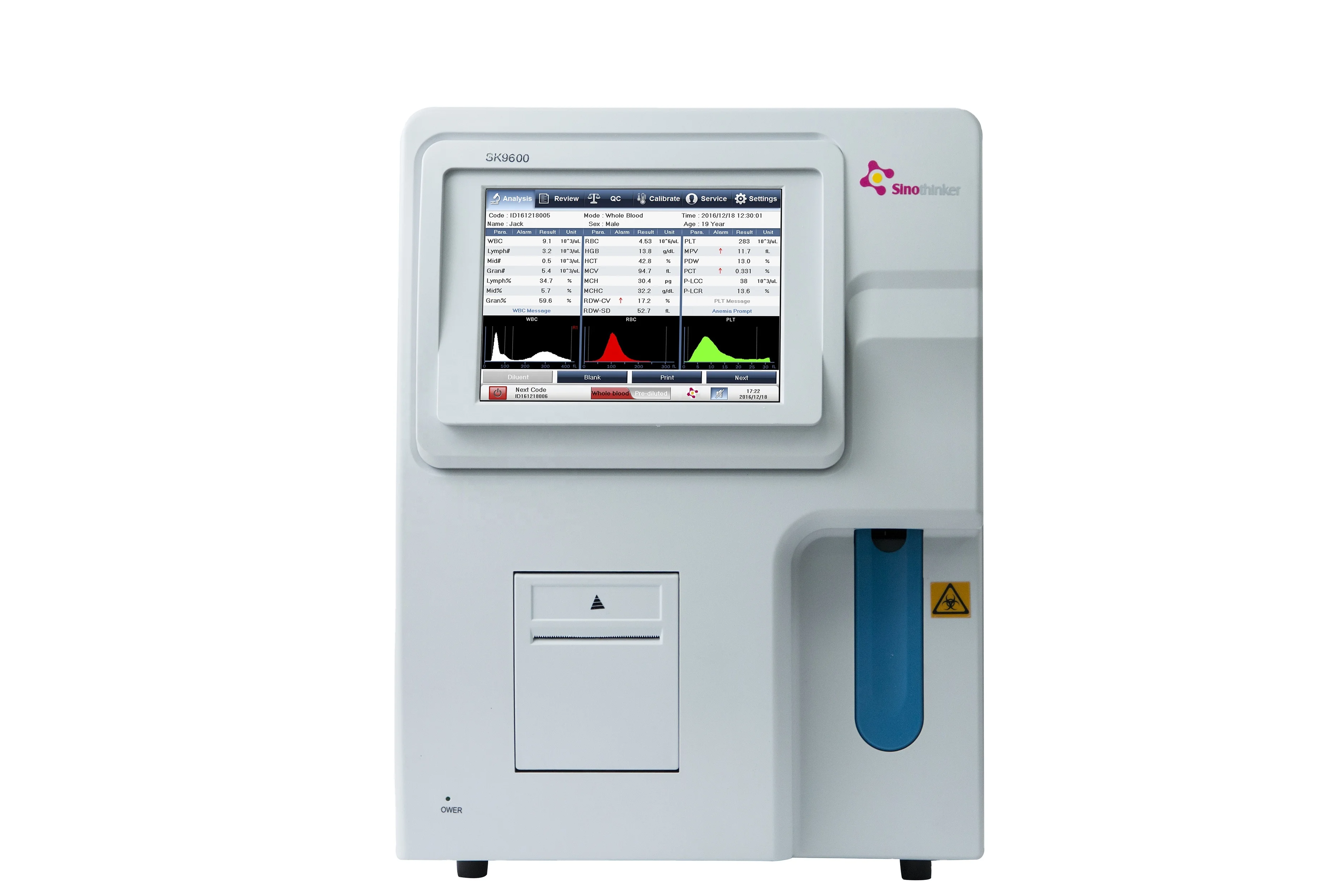 Portable Full Automatic Hematology Analyzer Equipment Medical Hospital Clinic Laboratory Veterinary Vet Hematology Analyzer