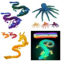 3D Printed Dragon Desk Accessorie Office Accessorie 3D Printed Snake Octopus Ornament Birthday Holiday Gifts Room Decor