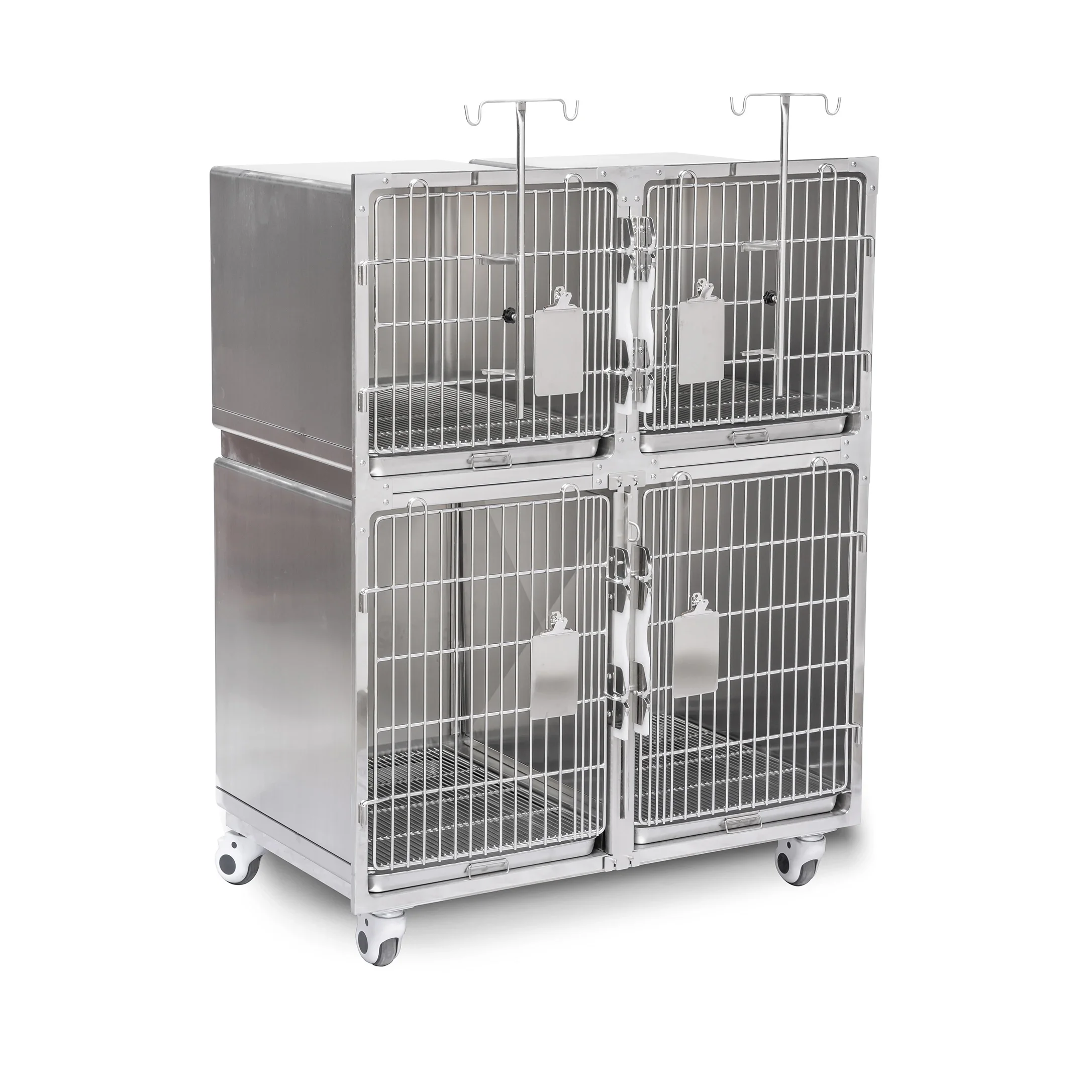 a forProfessional Pets Hospital Veterinary Cages Stainless Steel Modular Crates Dog Cage