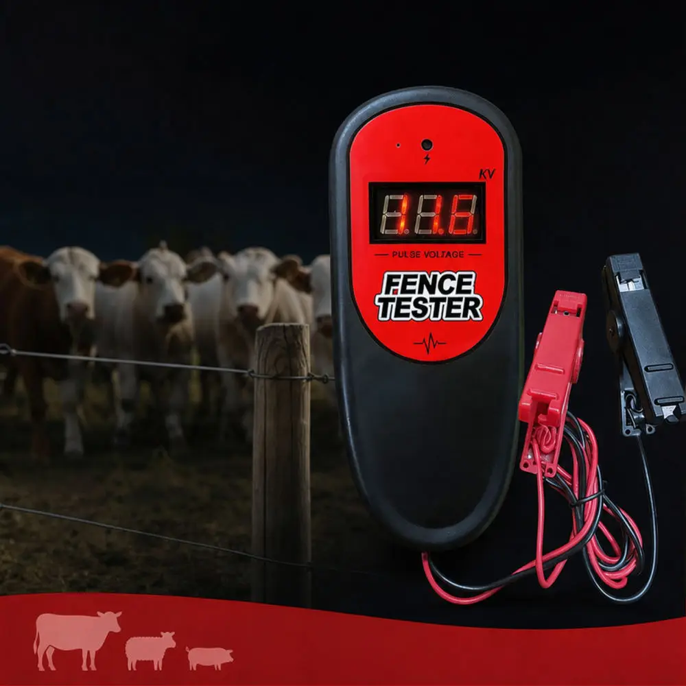 Accurate Electric Fence Pulse Voltmeter Digital Diagnostic Tool For Agricultural Fencing System Maintenance