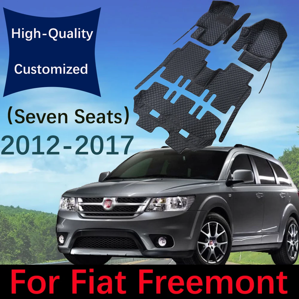 

Custom Leather Car Floor Mats For Fiat Freemont Seven Seats 2012-2017 Automobile Carpet Rugs Auto Foot Pads Interior Accessories