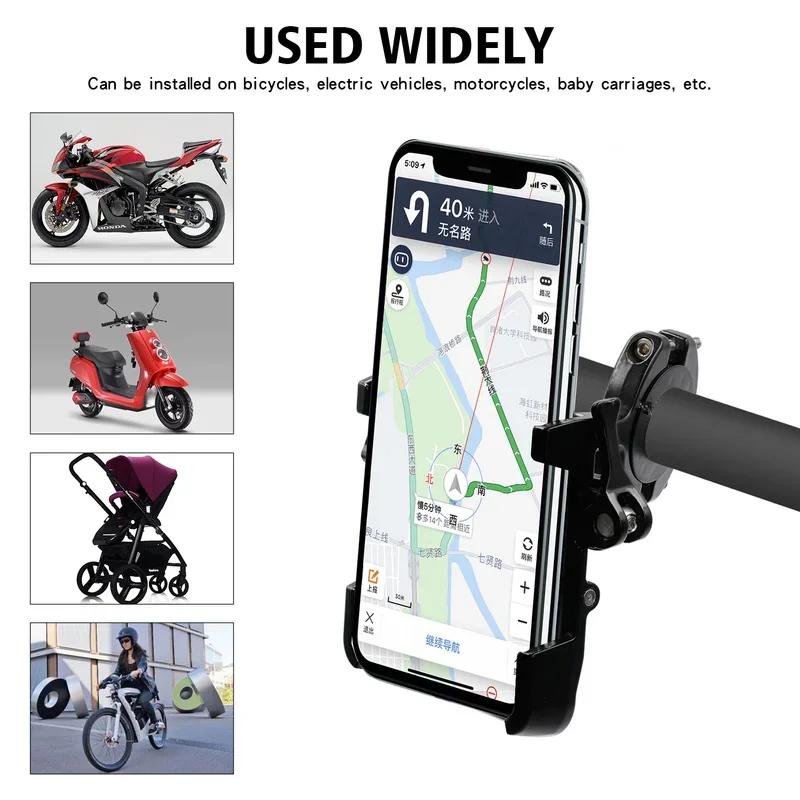 Supporto per telefono da bicicletta a sgancio rapido Staffa per telefono cellulare regolabile Bick per supporto per manubrio moto per iPhone Xiaomi