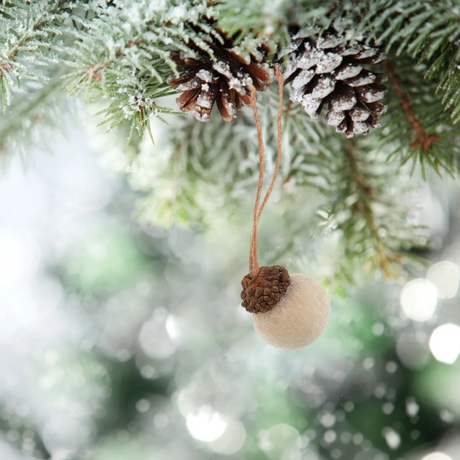 

18Pcs Pine Cone Hanging Pendant Felt Christmas Tree Ornaments Xmas Decorative Festival Home Hanging Decor Christmas Decor