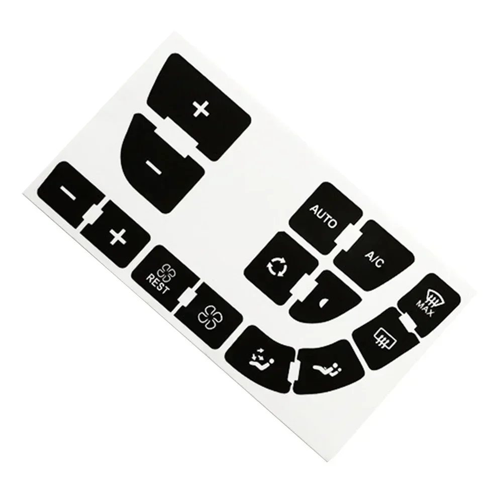 1set For C4 For Grand For Picasso Car Air Conditioner Panel Button Repair Interior Decal Sticker High Grade Vinyl Black