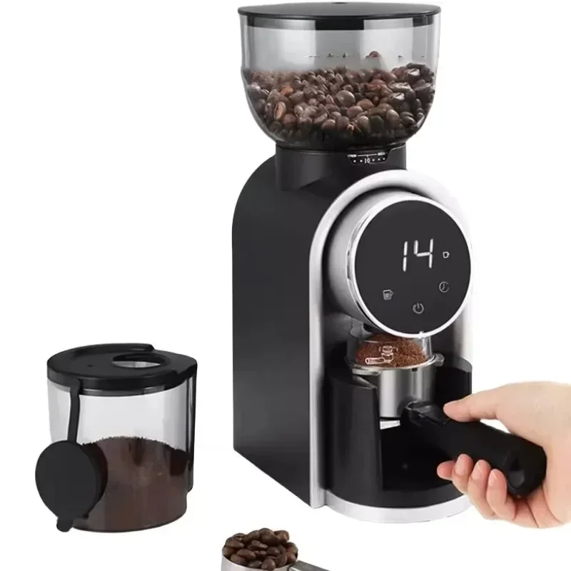 Electric Grinder Quantitative Grinding Espresso Grinder Coffee Bean Grinder CNC Steel Grinding Core Electric Coffee Grinder