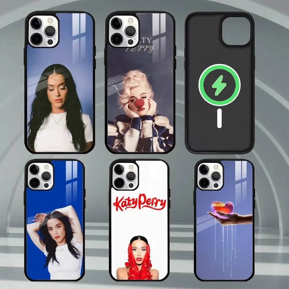 

K-Katy Singer P-Perry Phone Case For iPhone17,16,15,14,13,12,11 Plus,Pro Max Magnetic For Magsafe Wireless Charging