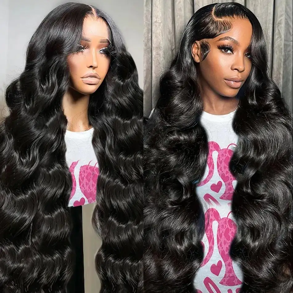

200 Density Body Wave 13x6 Lace Front Human Hair Wigs HD Loose 30 40 Inch Water Wave 13x6 Lace Frontal Wig 13x4 Brazilian